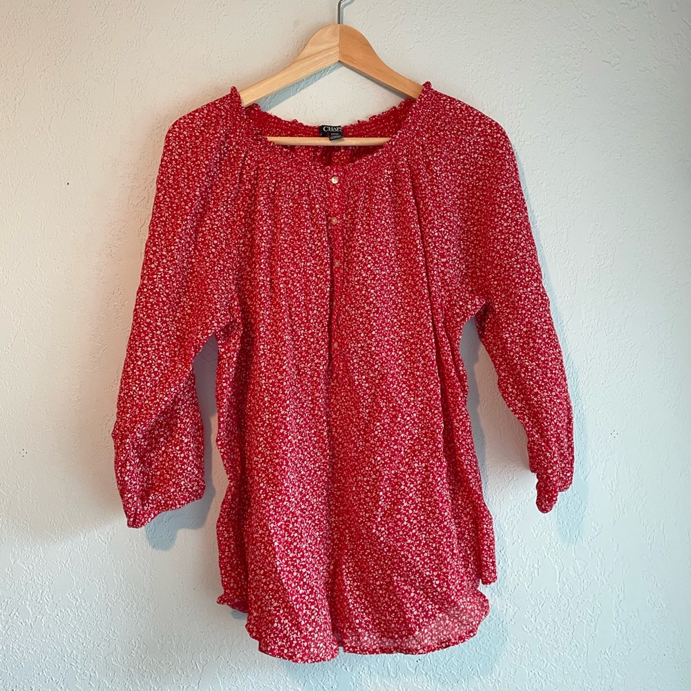 CHAPS Floral Blouse